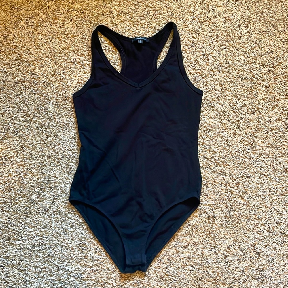 Ambiance Black Tank Top Bodysuit